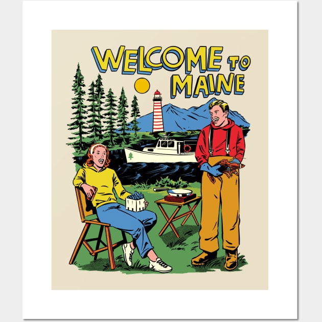 Welcome To Maine Wall Art by rattraptees